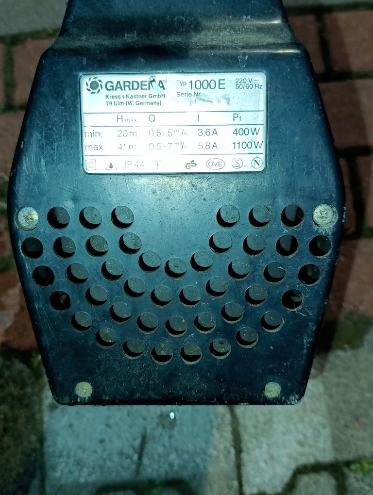 Pompa Gardena 1000 elektronik regulacja mocy tłoczenia