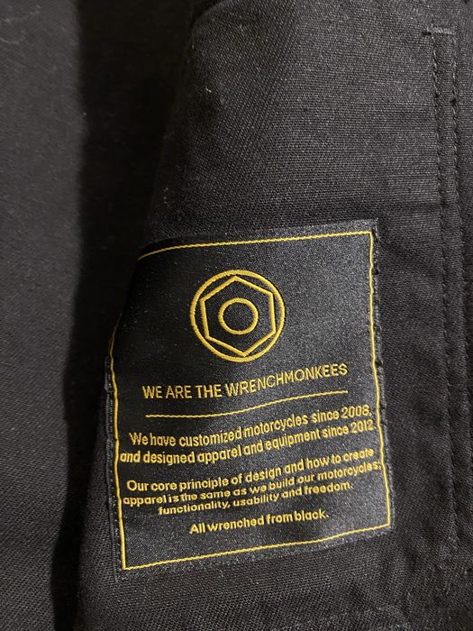 (M-L) WRENCHMONKEES MOTORCYCLE Черная рубашка овершот jacket харингтон