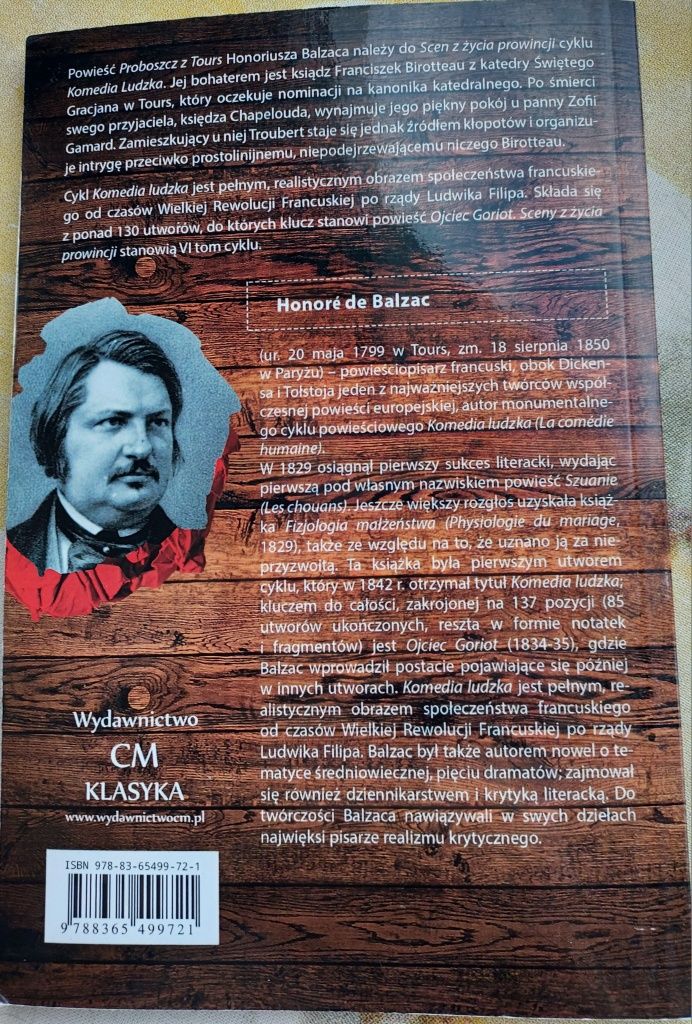 Proboszcz z Tours - książka  Honore de Balzac