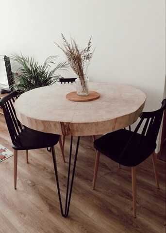 Stół Do jadalni okrągły z Pnia drzewa Monolit XXL