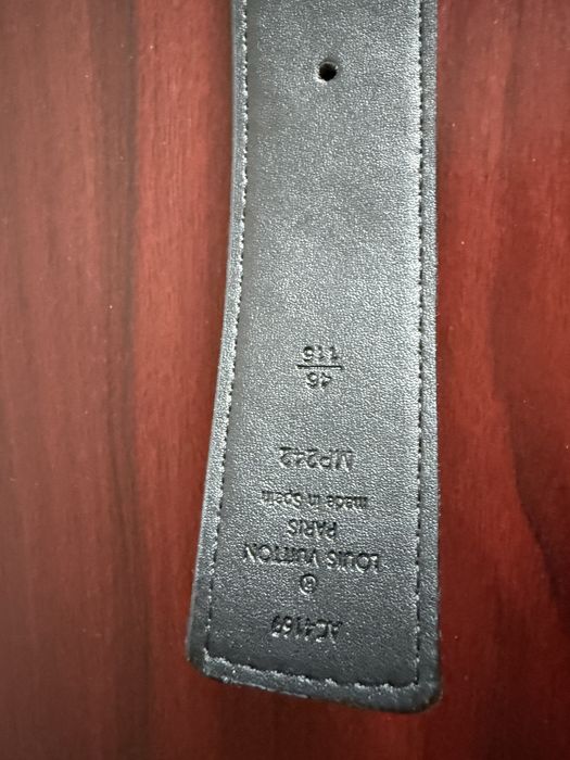 Stylowy pasek LV, skóra naturalna, elegancka klamra