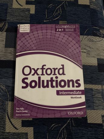 Ćwiczenia Oxford Solutions Intermediate książka język angielski zeszyt