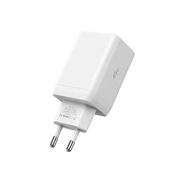 Ładowarka Tech-Protect NC45W-GAN 2-PORT PD45W - białe