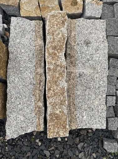 Krawężnik granitowy szaro-rudy 10x20x60-100 cm