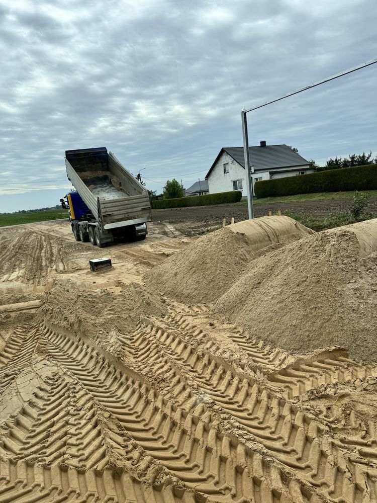 Transport wywrotką czteroośką wynajem piasek żwir gruz ziemia