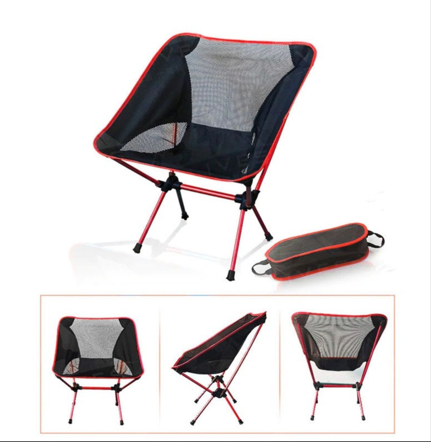Ультралегкий туристичний стільчик, складний алюмінієвий стілець-крісло