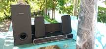 Sistema som Philips home theater com leitor