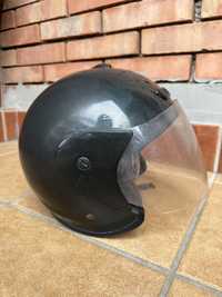 Kask otwarty czarny UAN Helmet - kask skuterowy motorowy quad