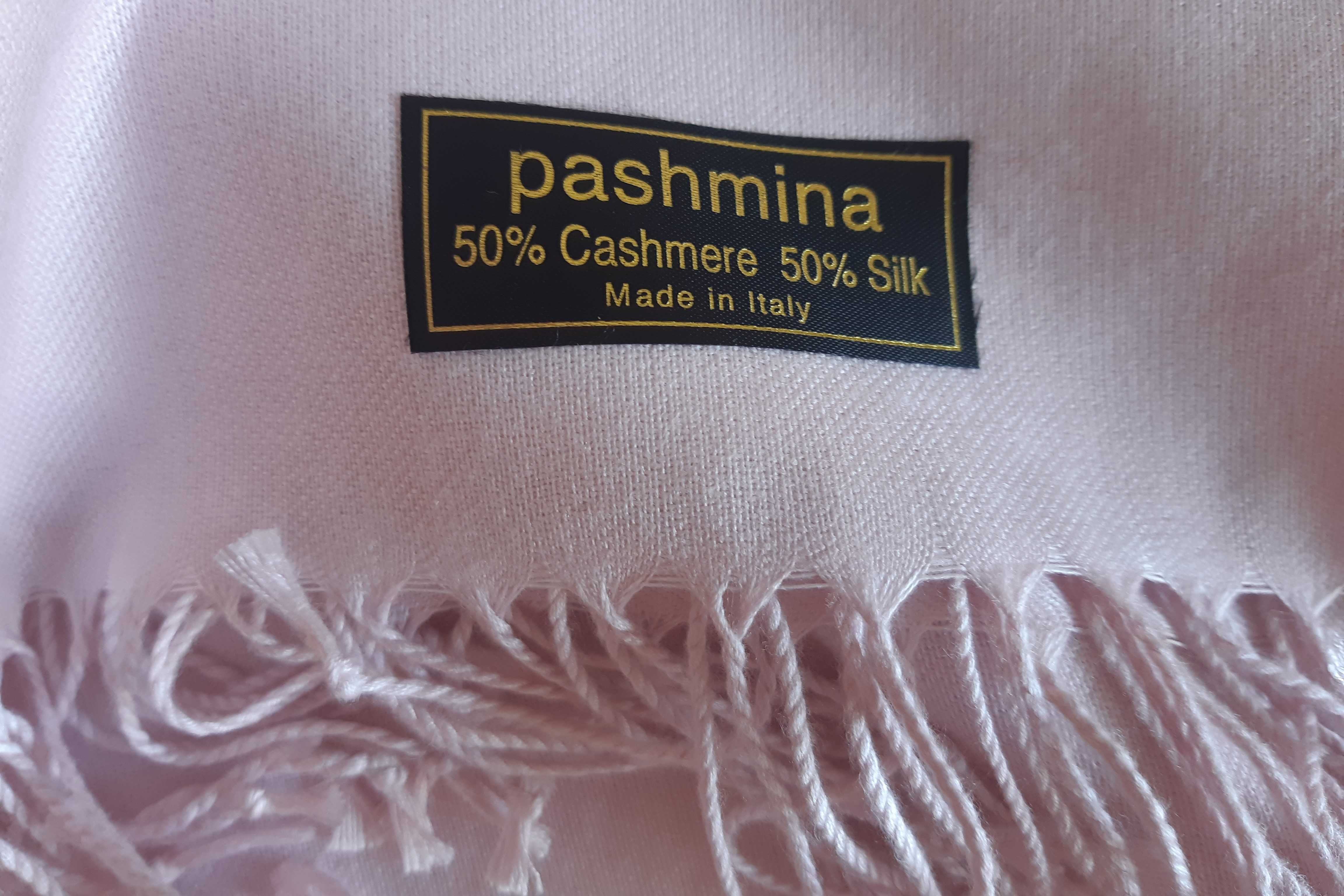 Elegante Echarpe Pashmina Rosa Pálido