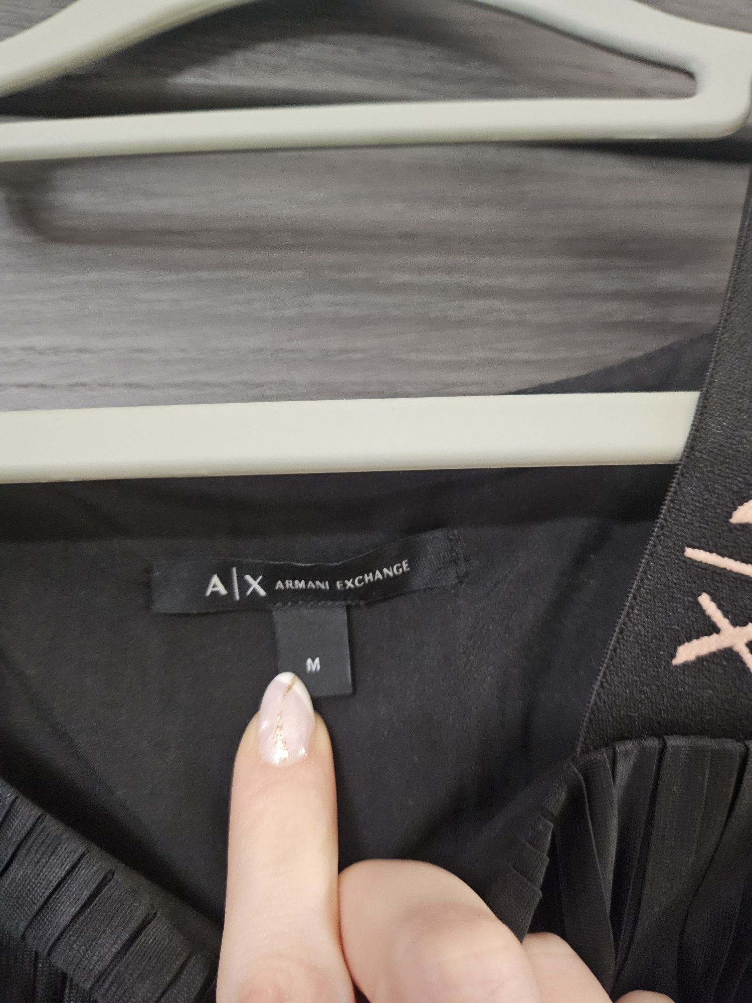 Armani Exchange bluzka na ramiączkach plisowana r. M