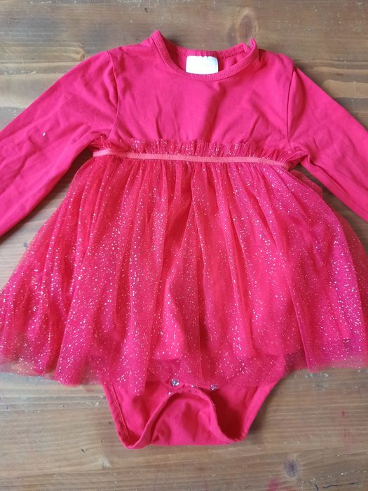 Czerwone, świąteczne body So Cute rozmiar 86/92