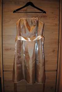 Kremowa sukienka na ramiączkach