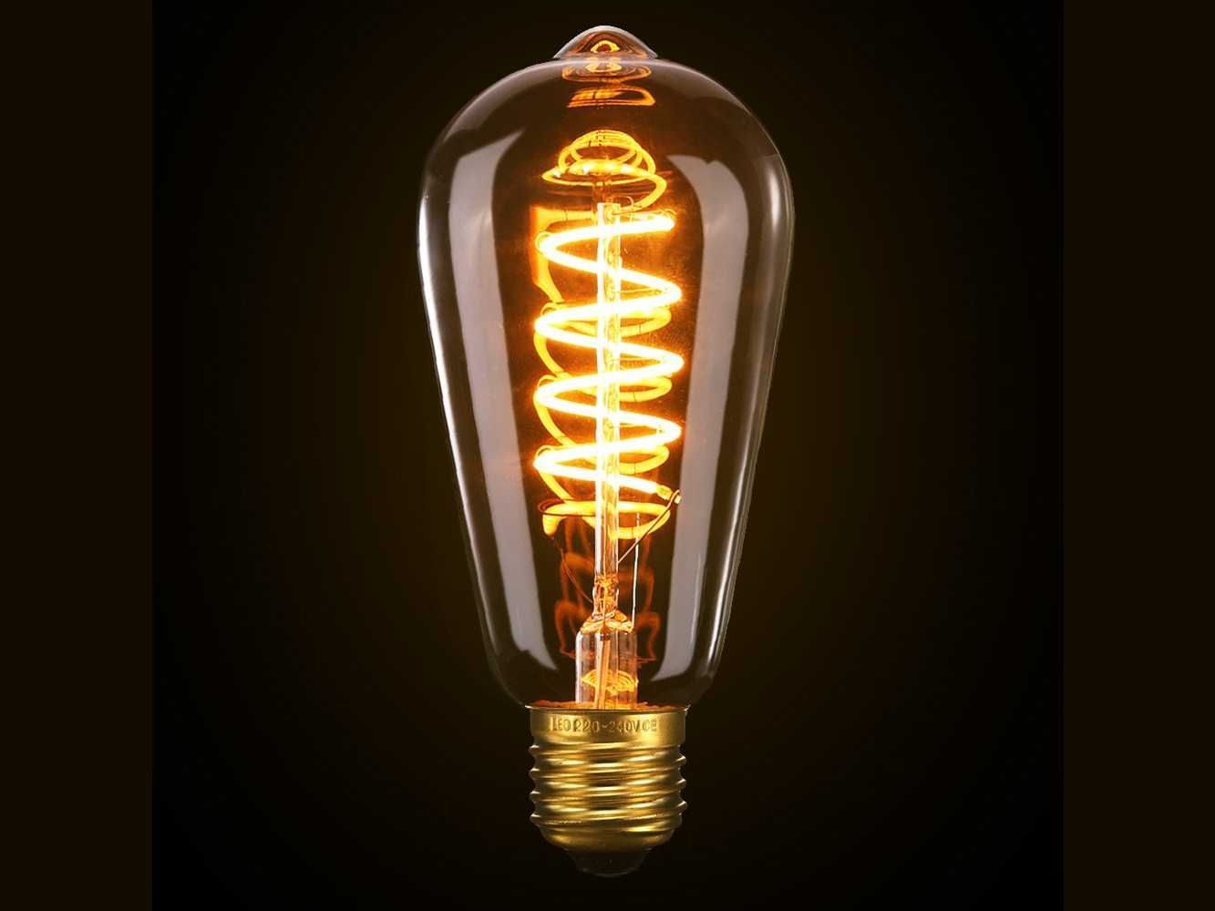 Лампа Эдисона Едісона светодиодная ST64 LED диммируемая лампочка