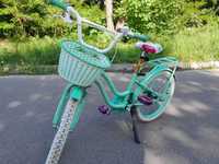 Miętowy rowerek dla dziewczynki - gratisy w cenie !!!