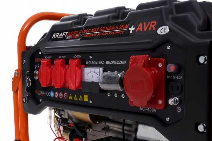 Agregat Prądotwórczy 5200W 7KM 400V MIEDŹ Rozrusznik Na Kołach SKlep