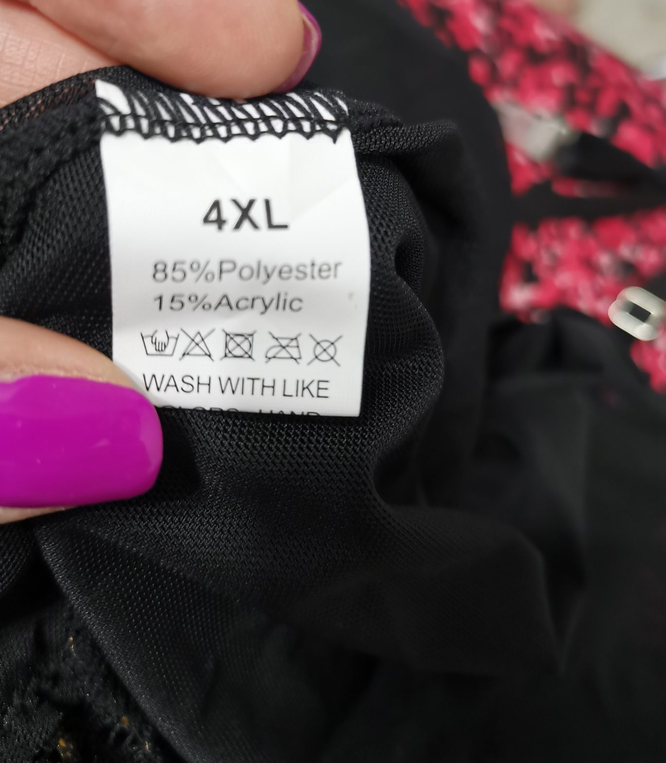 Czarna bielizna damska ze złotym koronkowym haftem 4XL plus size