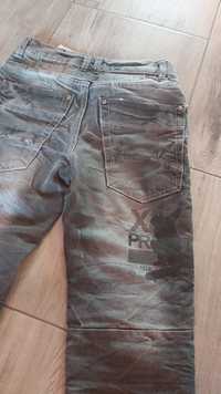 Spodnie jeans 140 modne szare