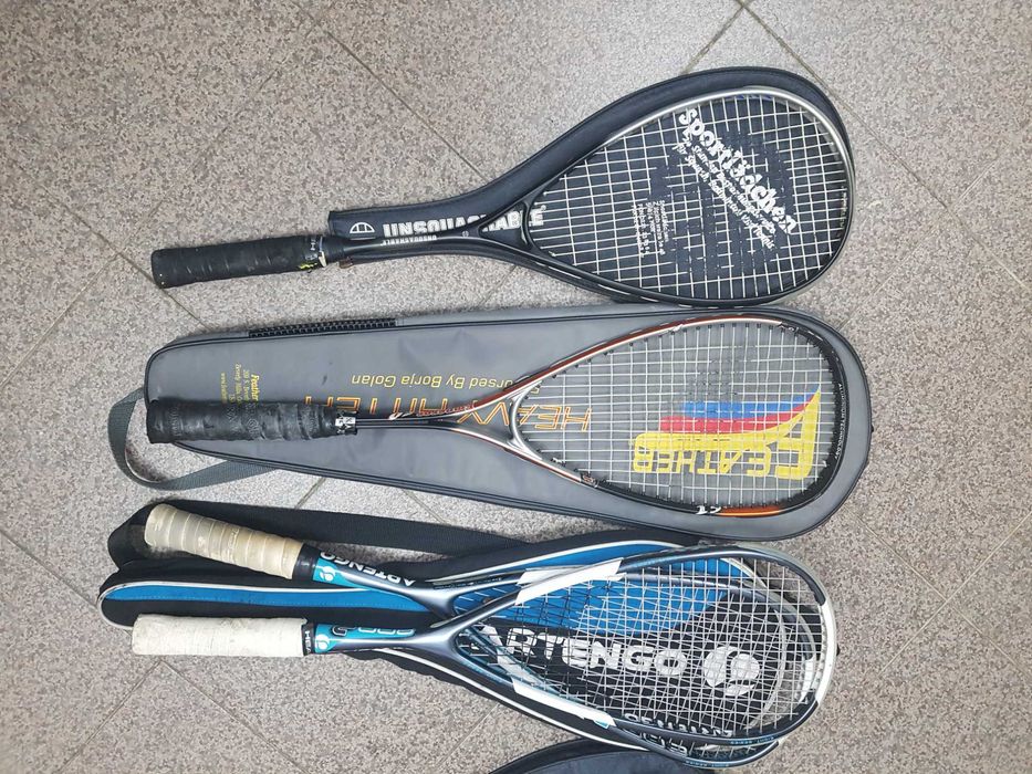 Prince, Wilson, Raquetes de Squash, tenis e badminton, lote de 13