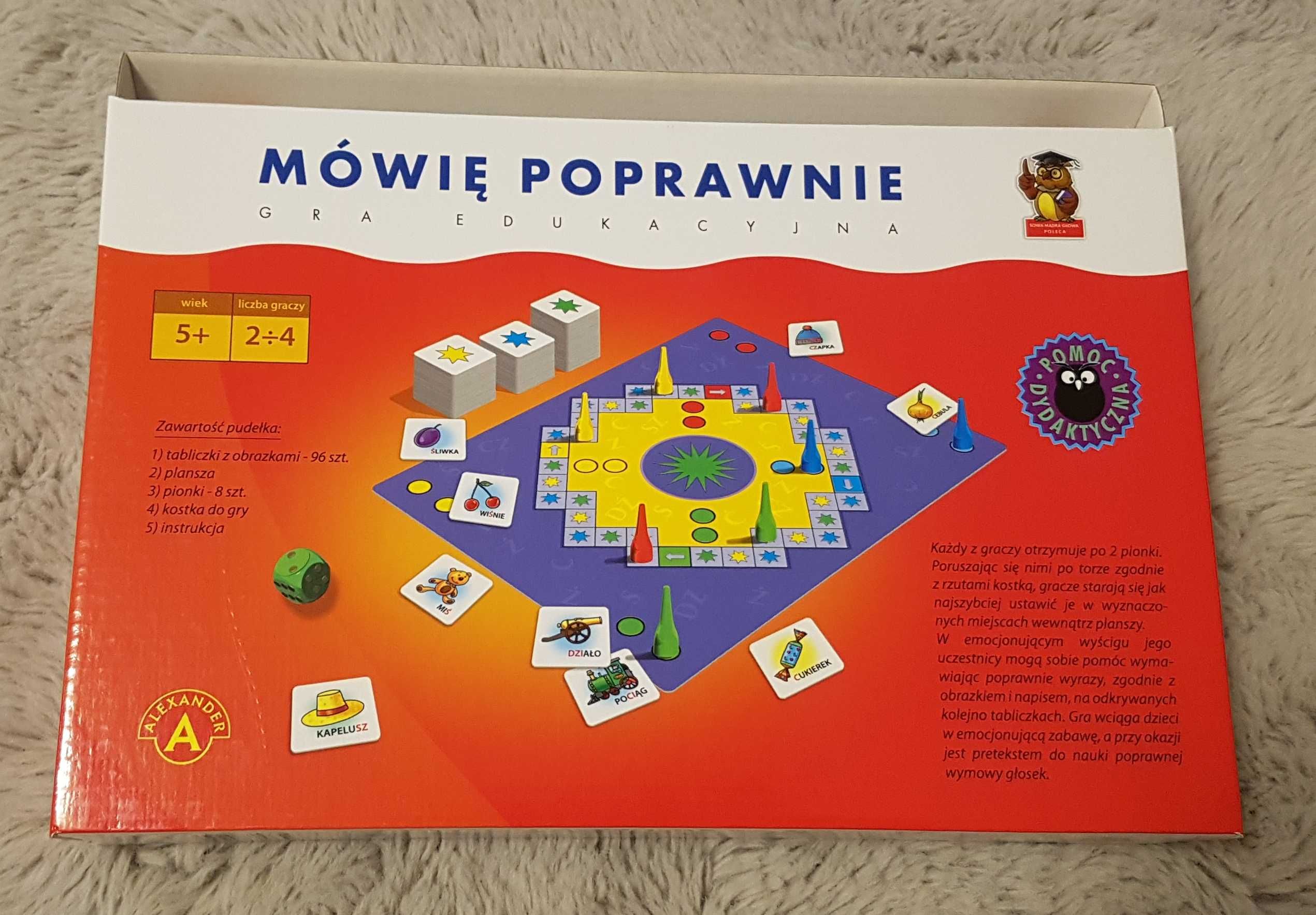 Gra MÓWIĘ POPRAWNIE, edukacyjna, logopedyczna, 5+