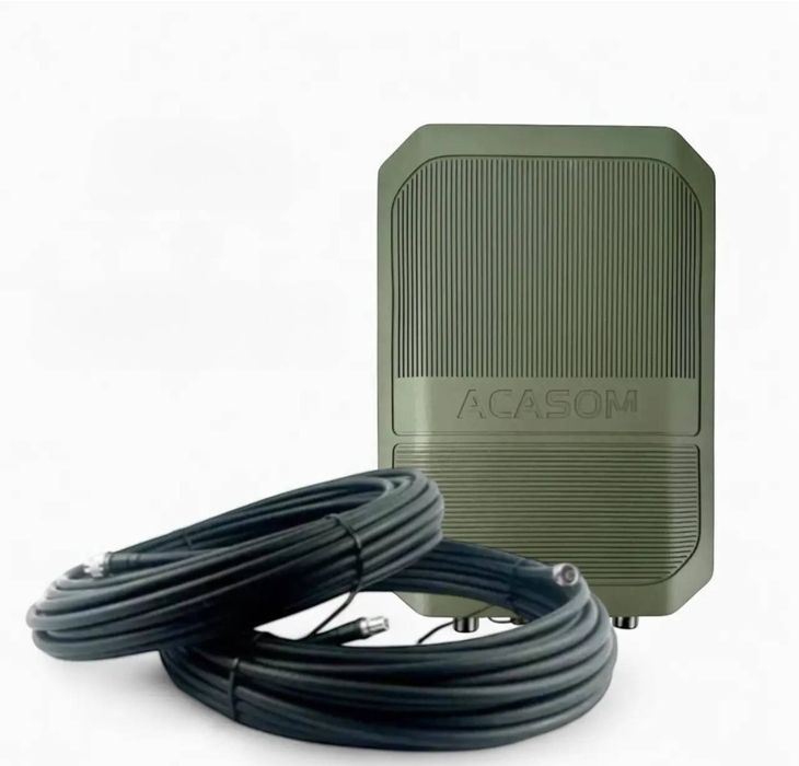 КОМПЛЕКТ: Антенна усилитель ACASOM ROC-6 N-TYPE с Кабелями RG-8 20м.