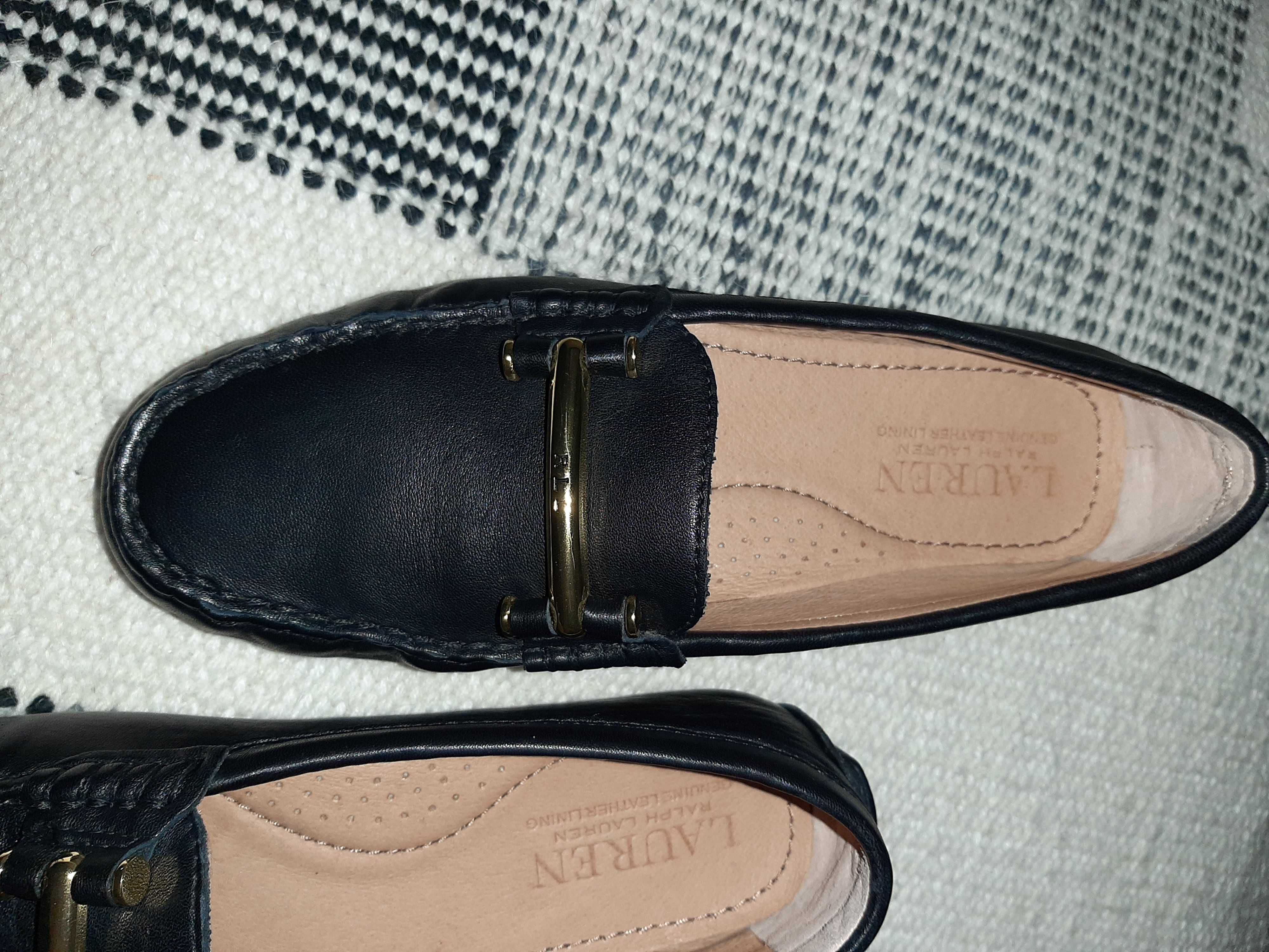 Sapatos/ mocassins todos em pele Ralph Lauren_Novos