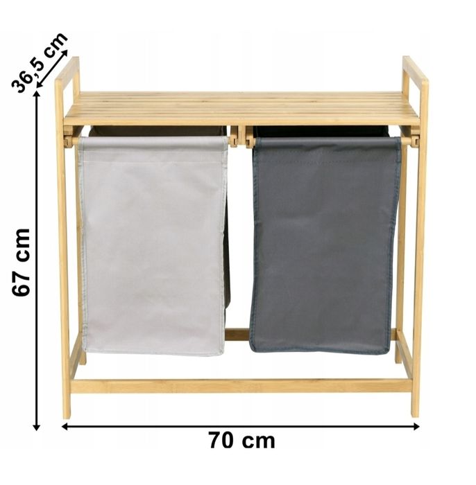 Kosz na pranie bambusowy