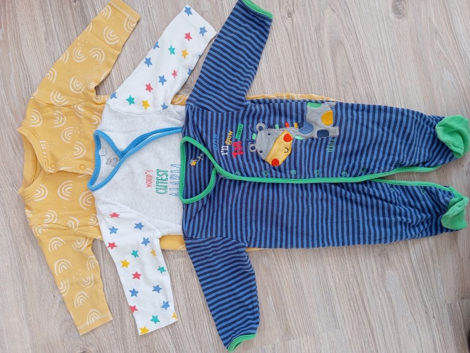 Pajacyki 74 dla chłopca 3sztuki