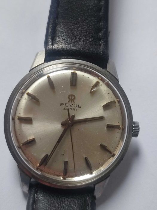 dokladny vintage REVUE 17 jewels - stainles stel - cal .350