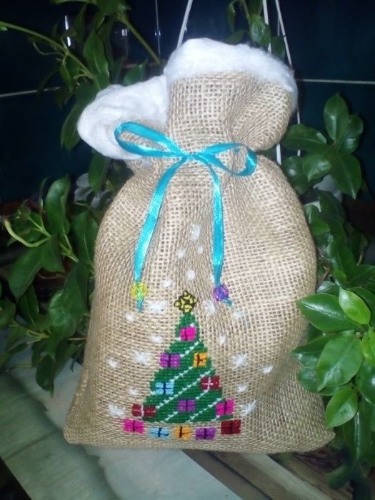 Подарункові мішечки, новорічні