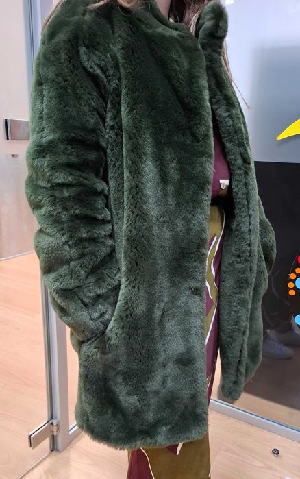 Casaco de Pele Verde