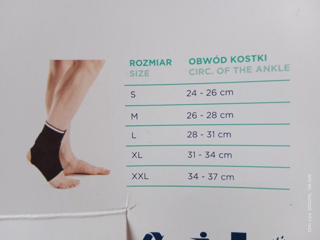 Orteza stabilizująca staw skokowy że wzmocnieniami rozm L