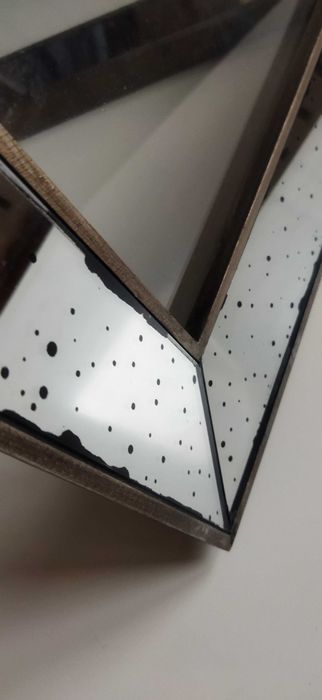Duża ozdobna rama ramka z lustra na ścianę, lustrzana  2 sztuki