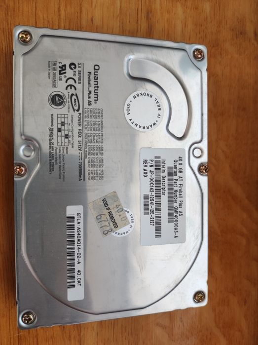Продам жорсткий диск Quantum Fireball Plus AS 40 Gb. Made in Japan
