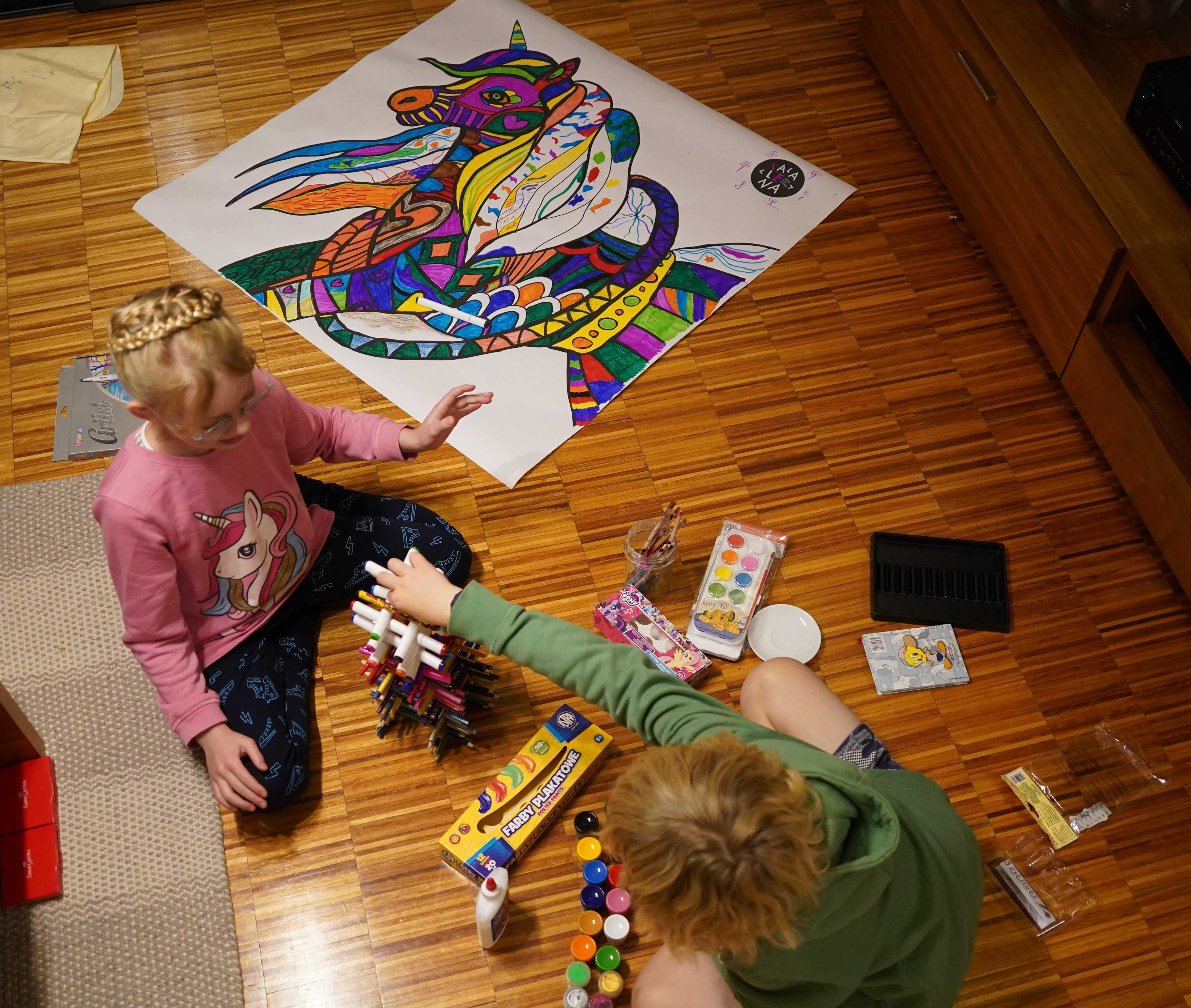 GIGA kolorowanka 150x150 cm, dla dzieci
