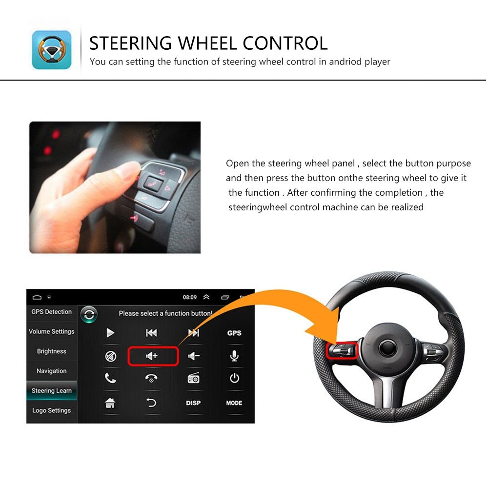 Rádio 2din android 9 Volkswagen SEAT Skoda 8" com bluetooth gps wifi