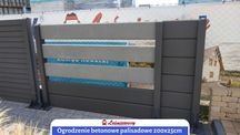 Ogrodzenie posesji betonowe PALISADOWE Drewbet 200x25cm mocne płyty