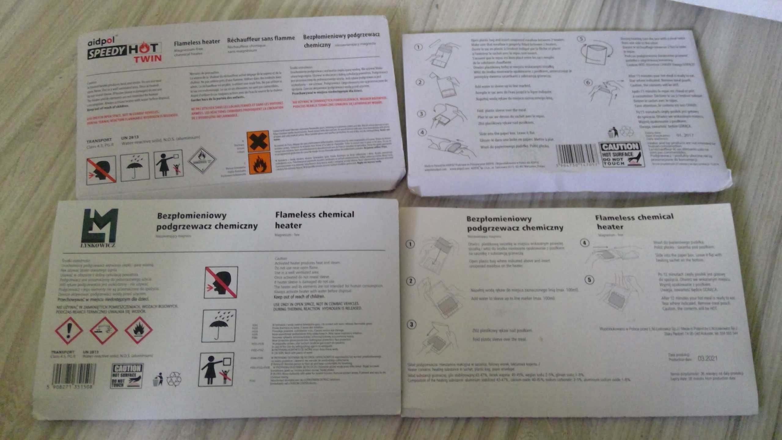 Bezpłomieniowy Chemiczny Podgrzewacz posiłków