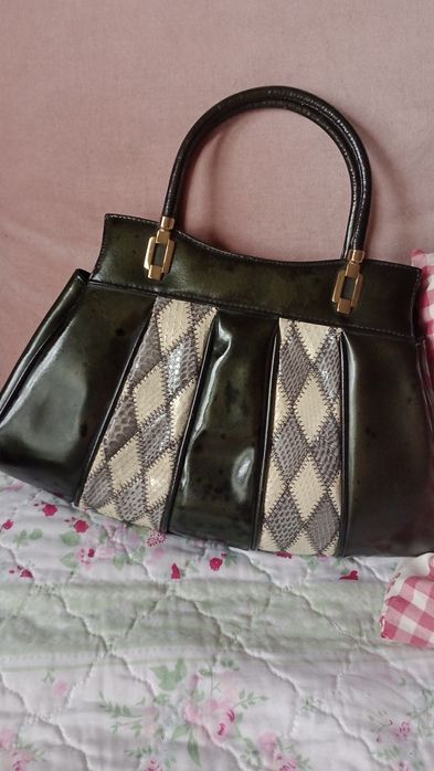 Torebka vintage z lat 60-70' Jade of London skóra naturrlna