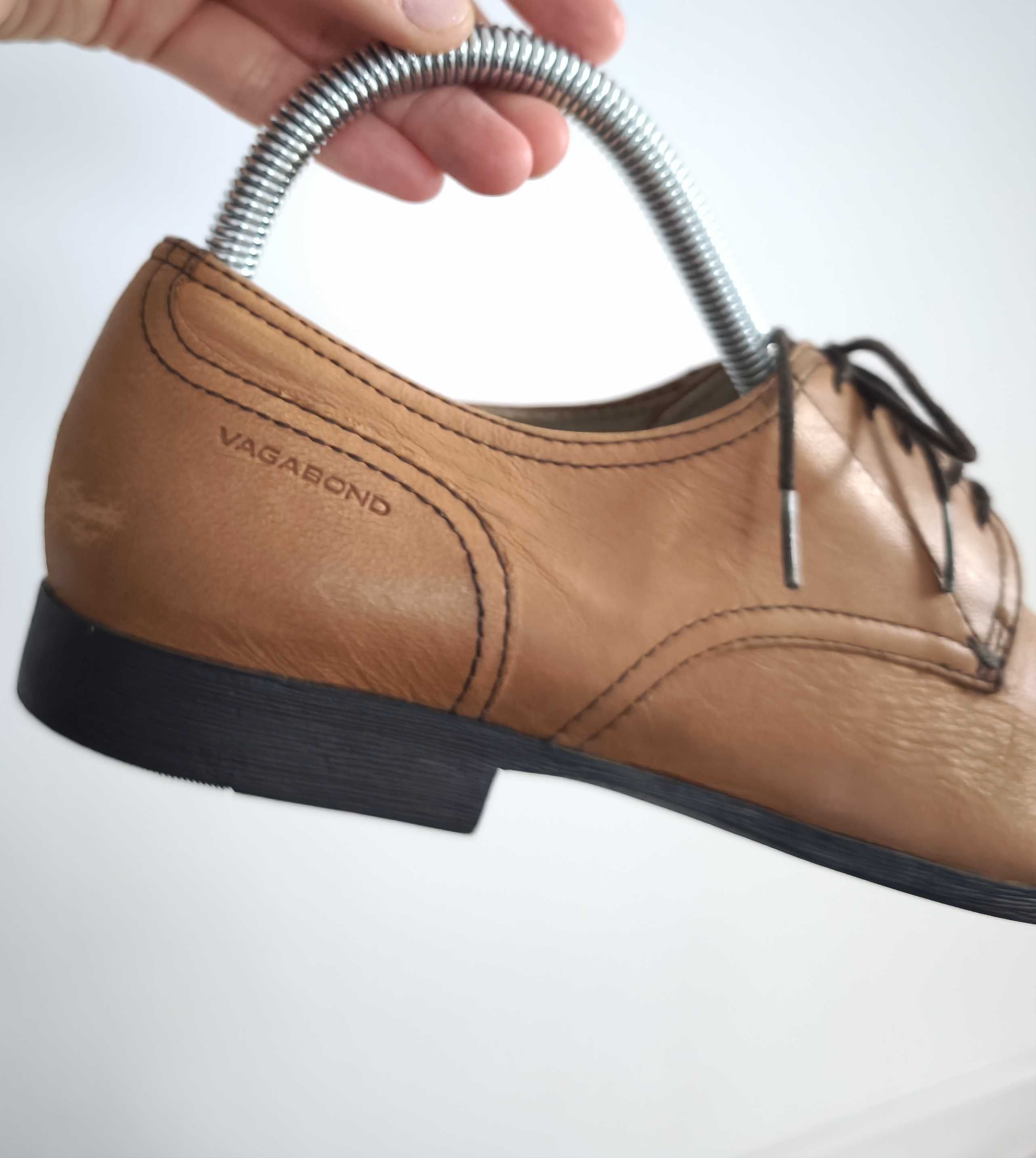 Vagabond skórzane loafersy damskie 39 brązowe półbuty