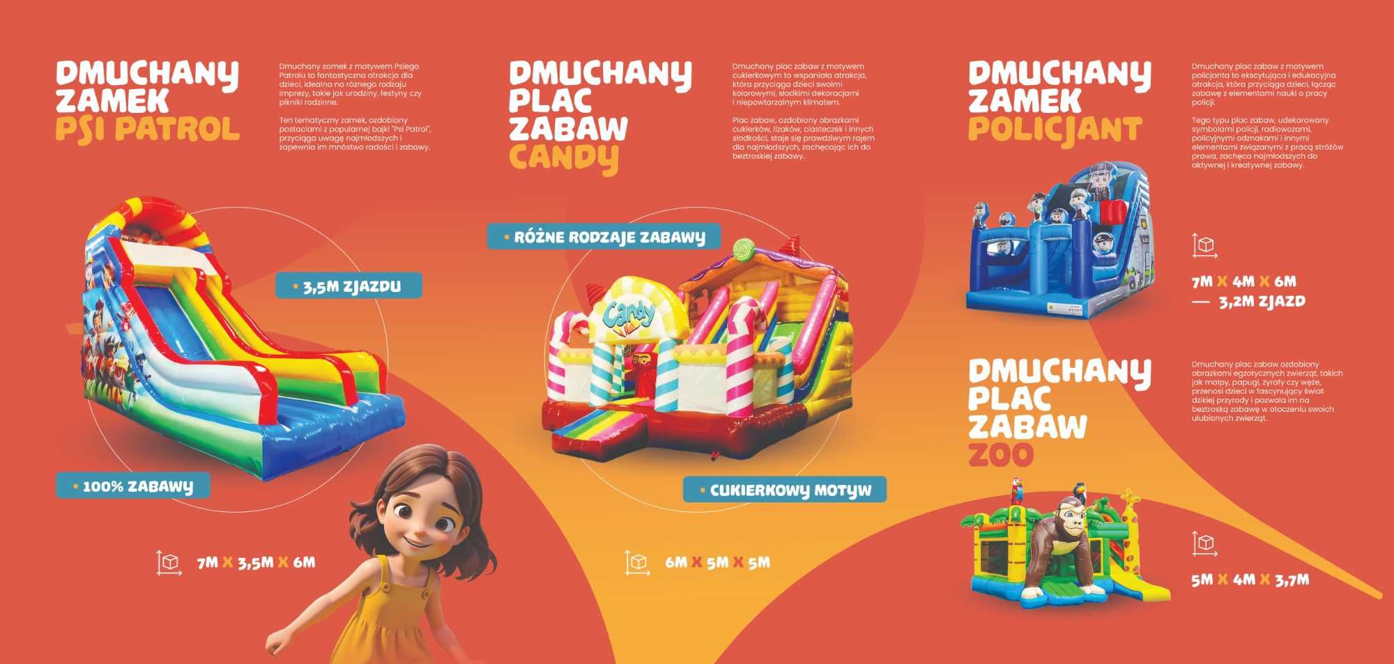 Wynajem zamki dmuchane , zjeżdżalnia dmuchańce