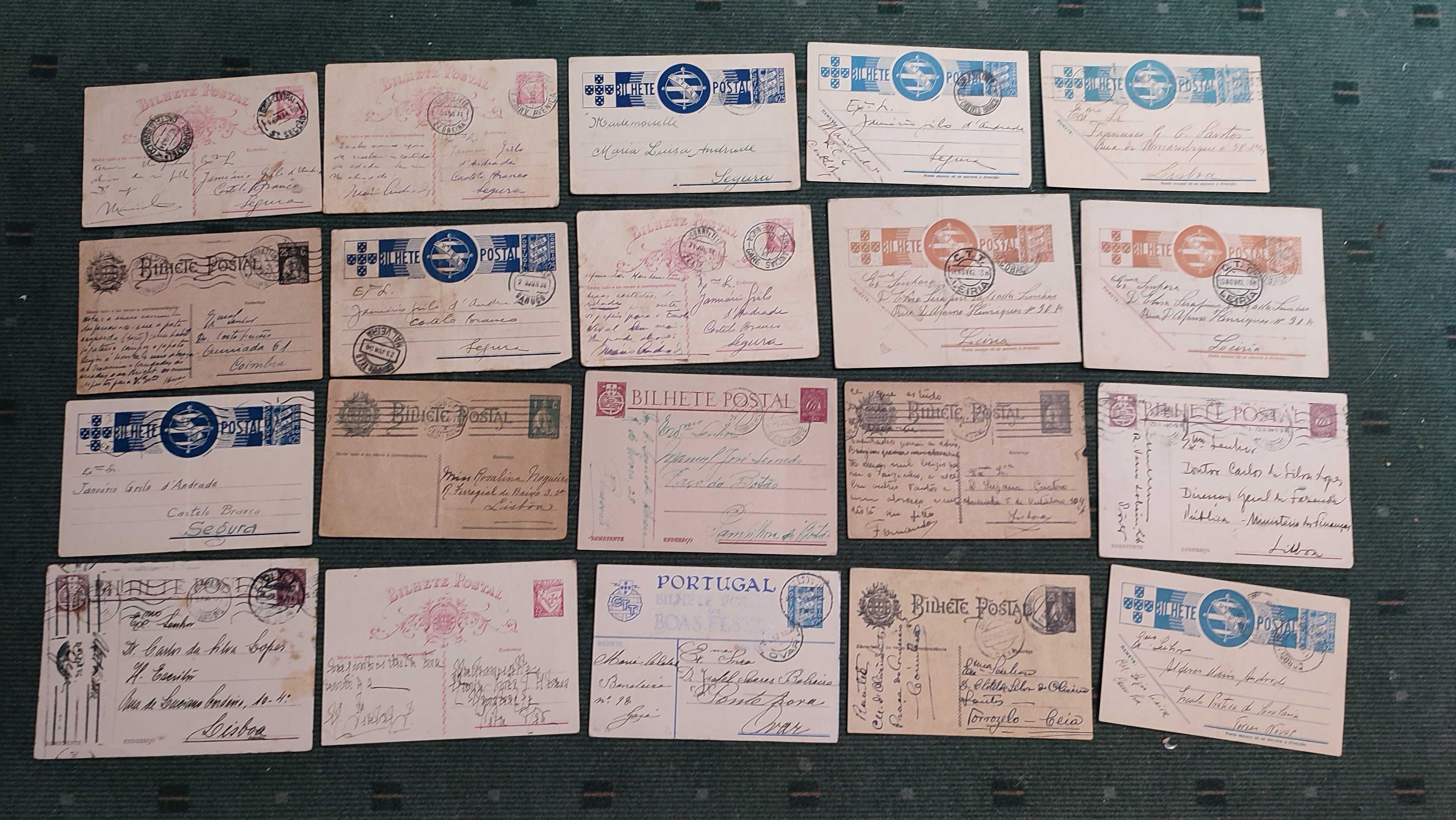 Lote 92 Bilhetes Postais antigos