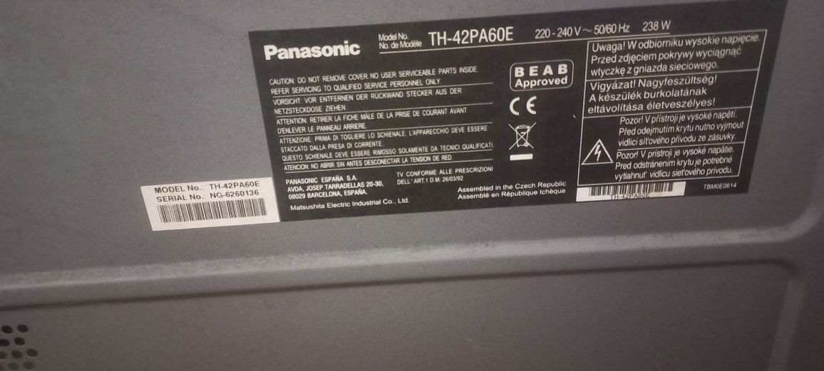 Телевізор Panasonic viera TH-42PA60E