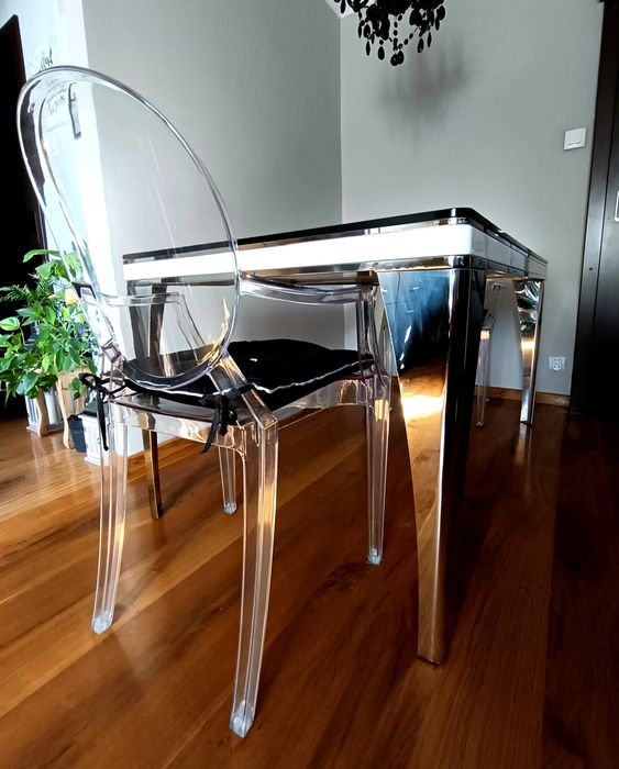 Stół czarne szkło Glamour