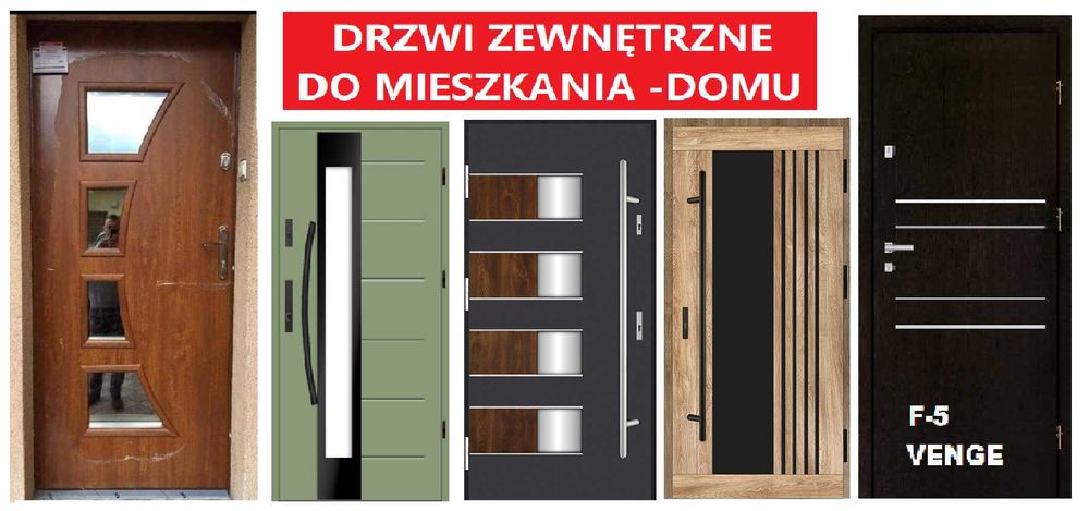 WEJŚCIOWE ZEWNĘTRZNE drzwi do mieszkania w bloku -wewnątrzklatkowe