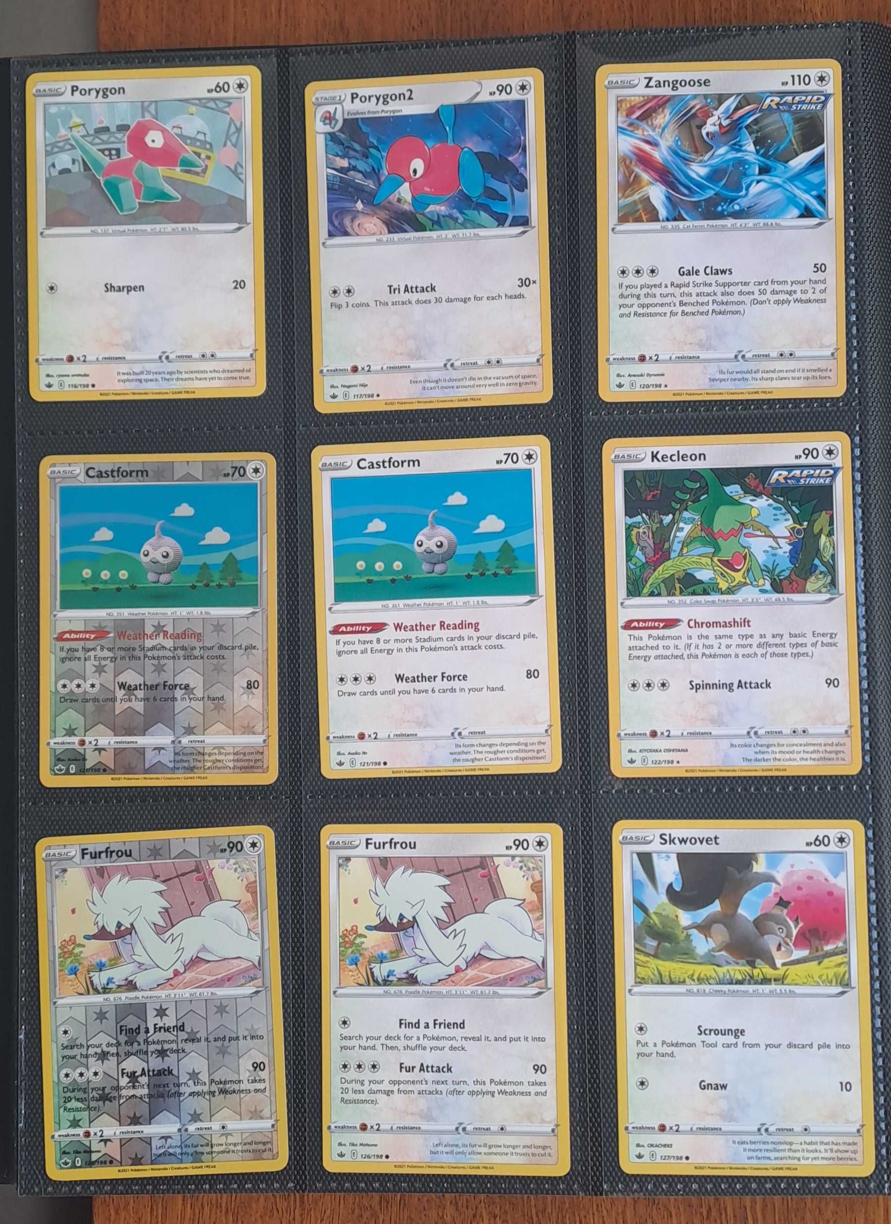 167 Cartas Pokemon - Chilling Reign NM (NÃO REPETIDAS)