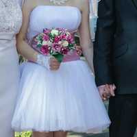 Красивое короткое свадебное платье