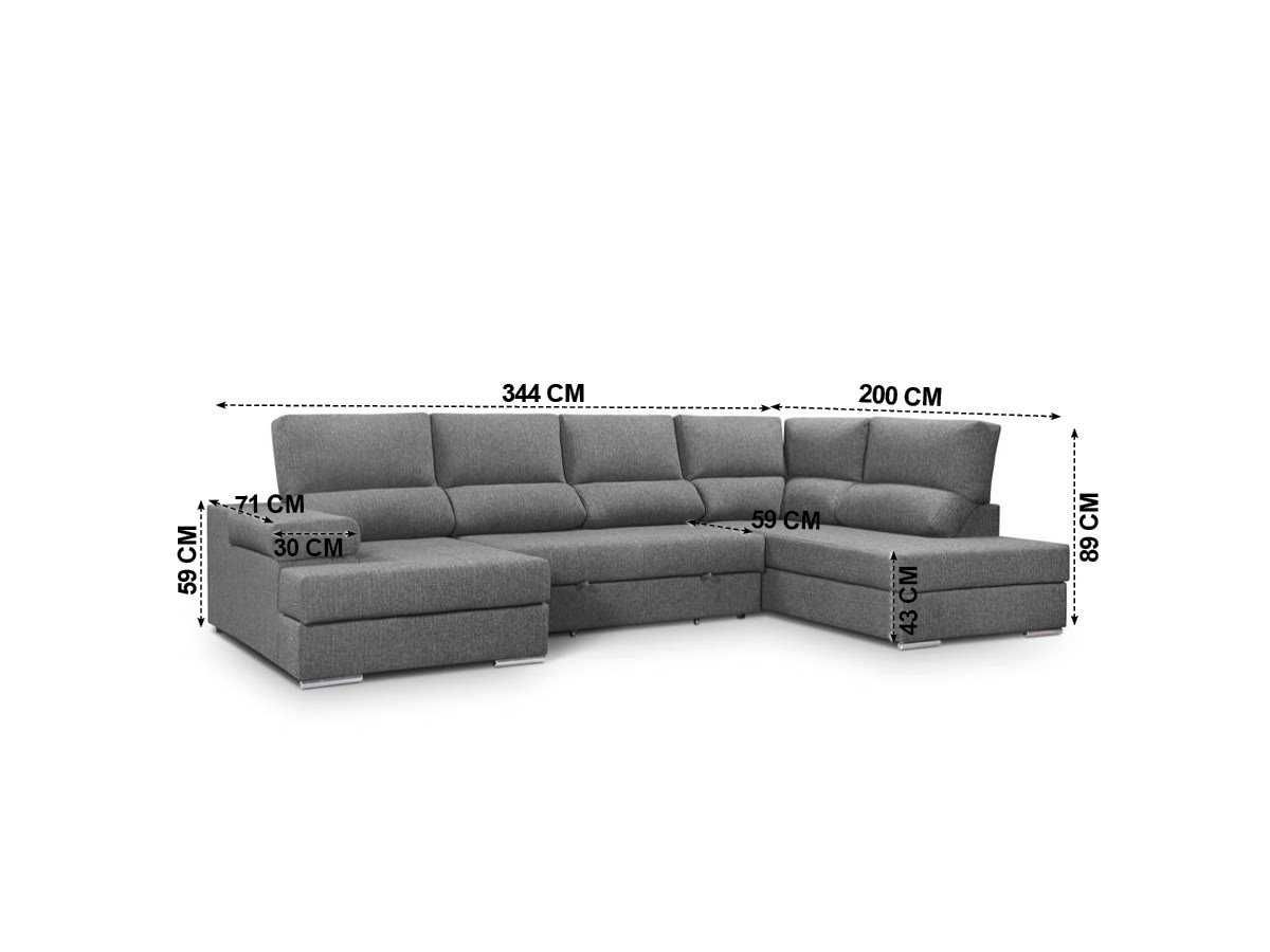 Sofá de canto com cama 8 lugares