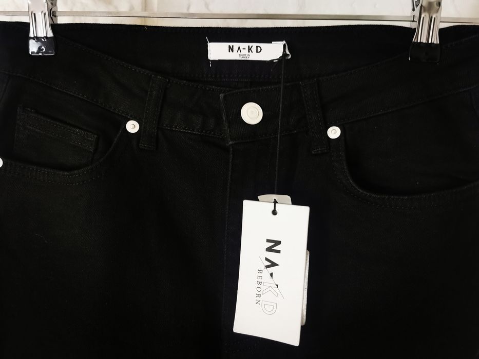 Spodnie cropped denim - NA-KD