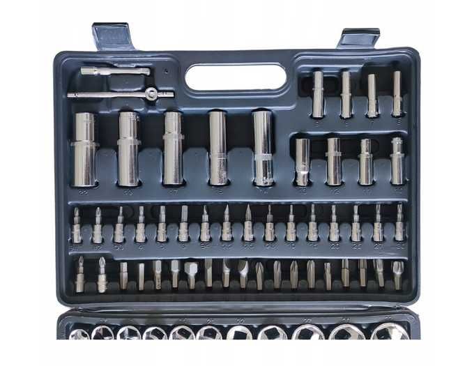 Klucze nasadowe walizka zestaw narzędzi 108el
