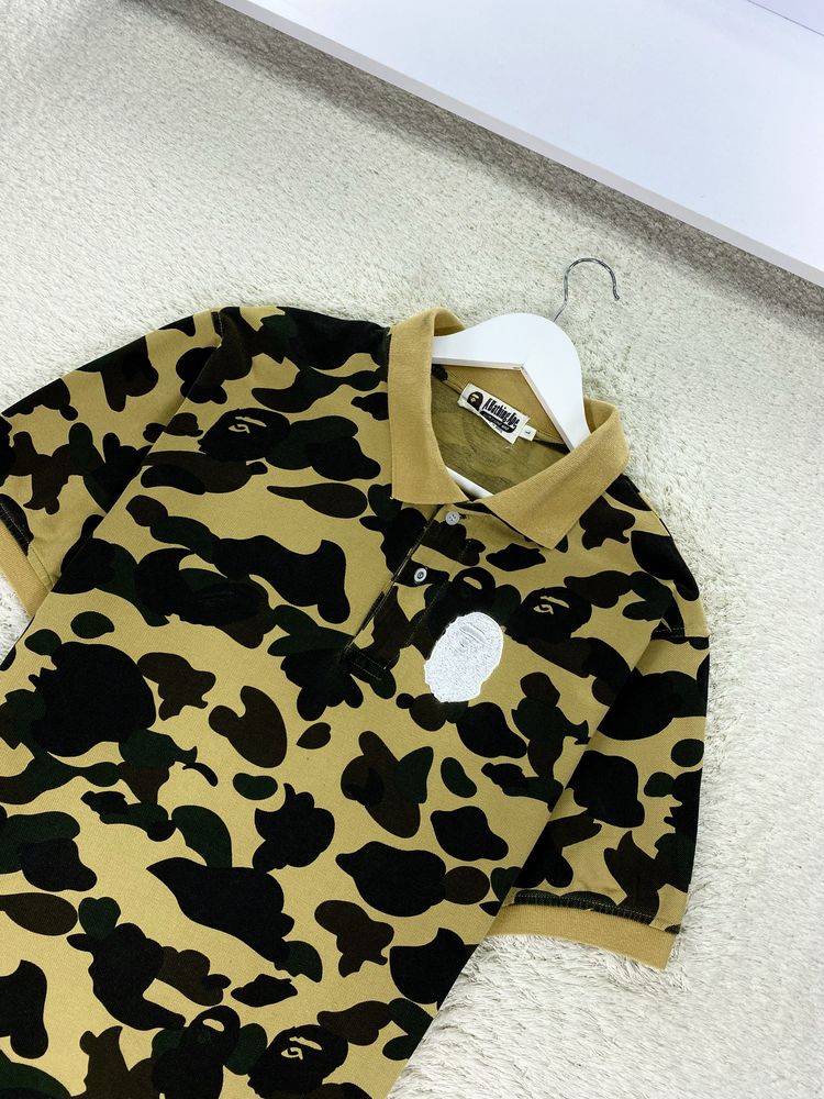 Мужское поло Bape camo big logo чоловіче поло